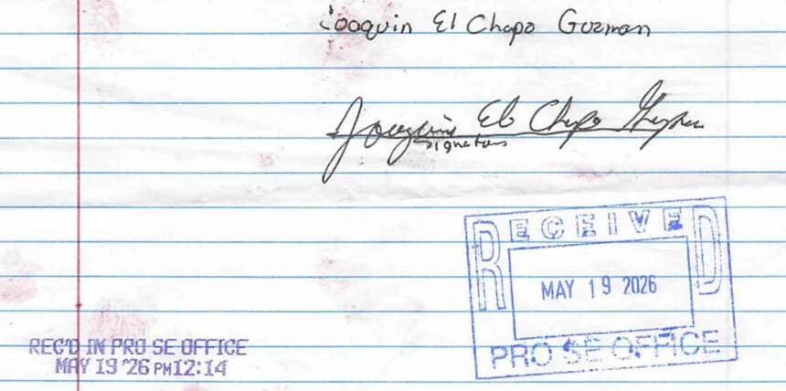 Fragmento de una de las cartas de El Chapo enviadas a la Corte | Especial